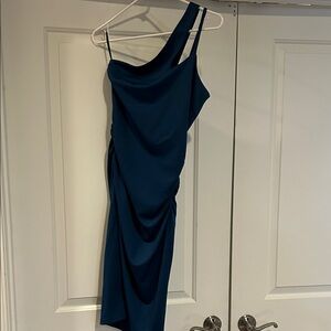 Grace Karin One-Shoulder Dress in Teal